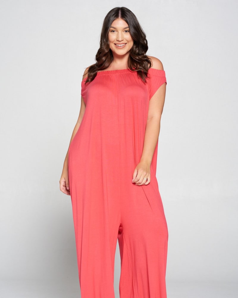 Coral jumpsuit plus size discount